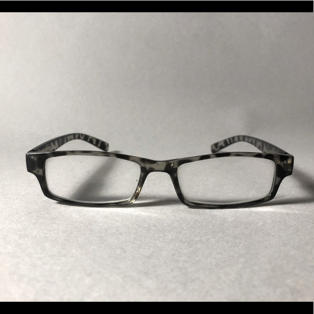 Unisex Grey Leopard Print Reading Glasses